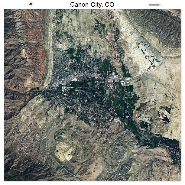 Canon City, CO air photo map