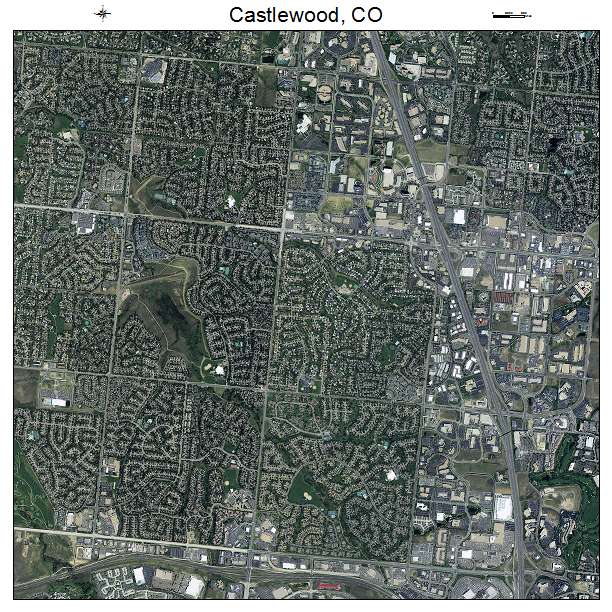 Castlewood, CO air photo map
