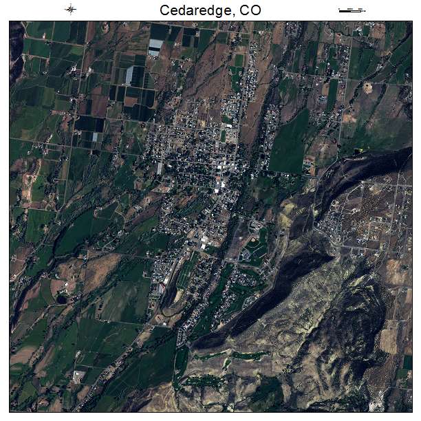 Cedaredge, CO air photo map