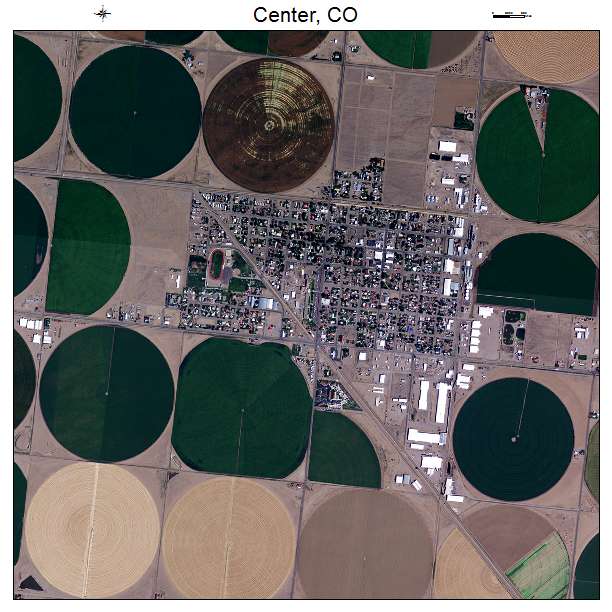 Center, CO air photo map