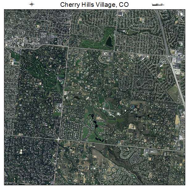 Cherry Hills Village, CO air photo map
