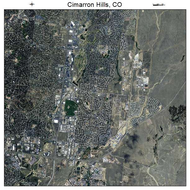 Cimarron Hills, CO air photo map