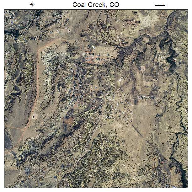 Coal Creek, CO air photo map
