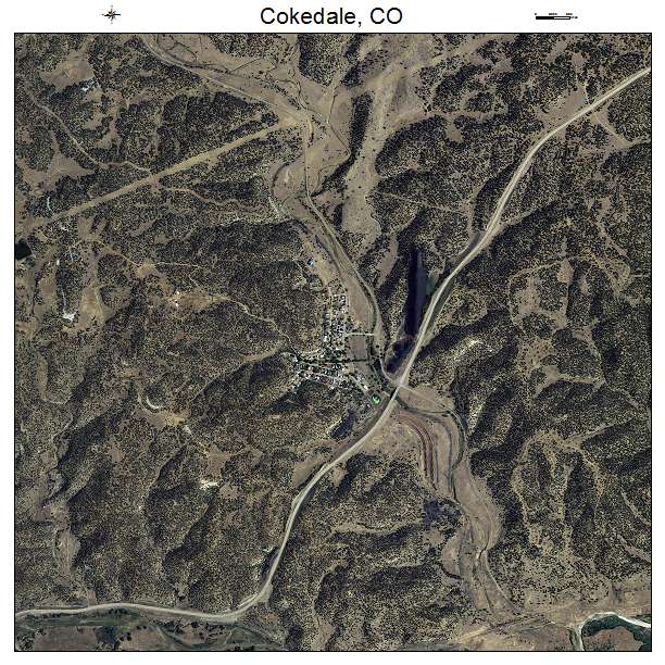 Cokedale, CO air photo map
