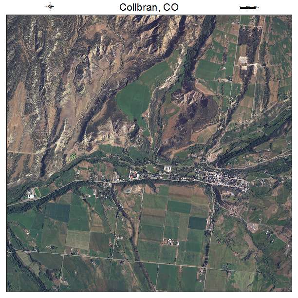 Collbran, CO air photo map