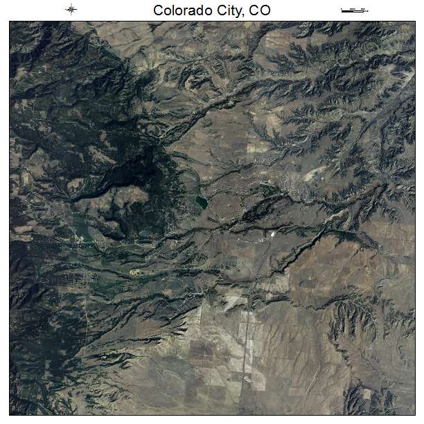 Colorado City, CO air photo map