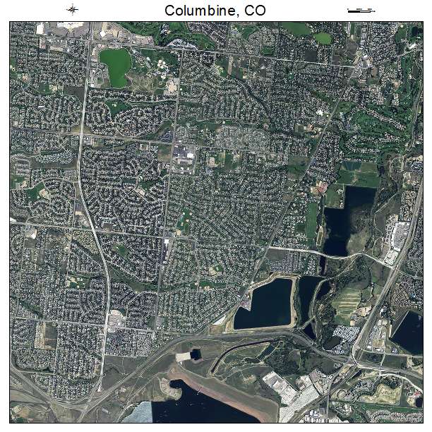 Columbine, CO air photo map