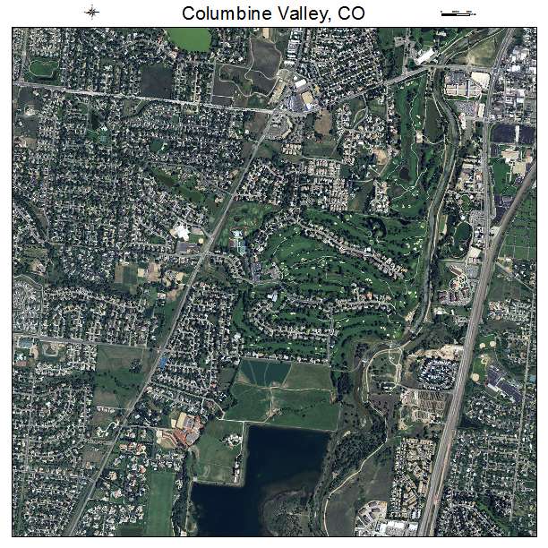Columbine Valley, CO air photo map