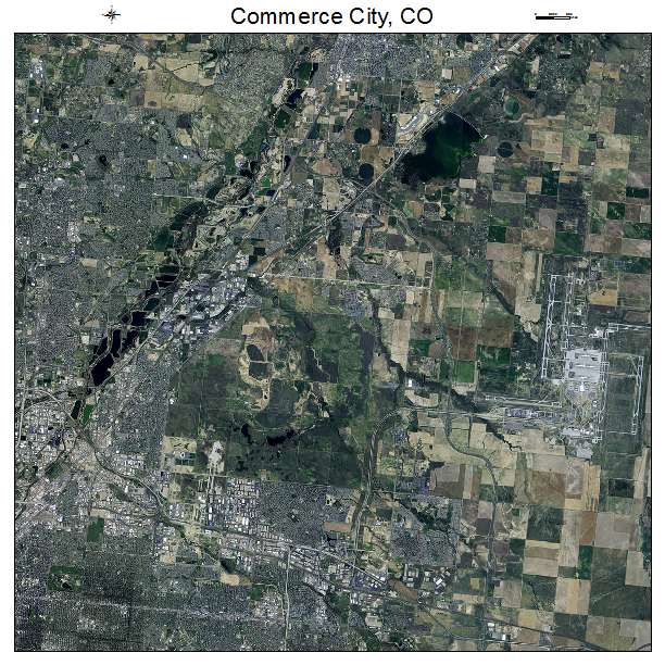 Commerce City, CO air photo map