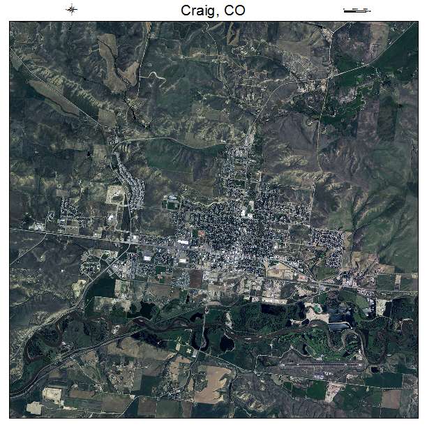 Craig, CO air photo map