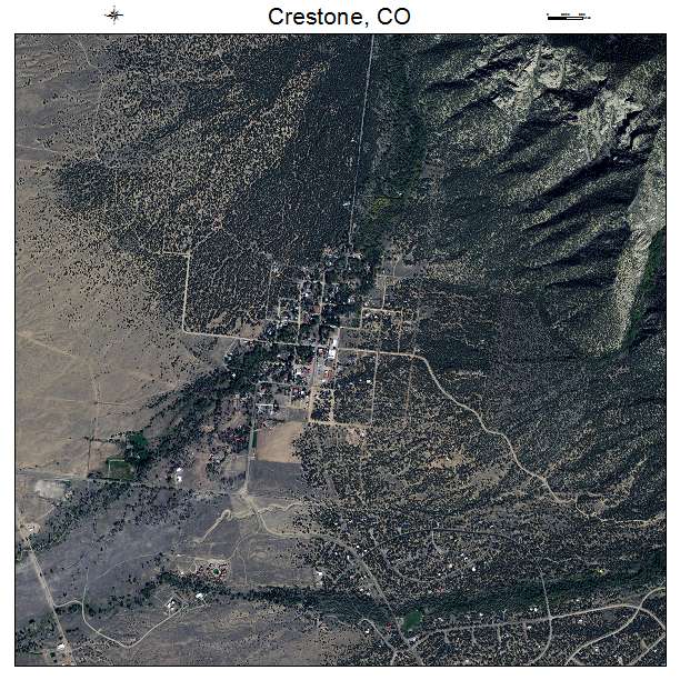 Crestone, CO air photo map