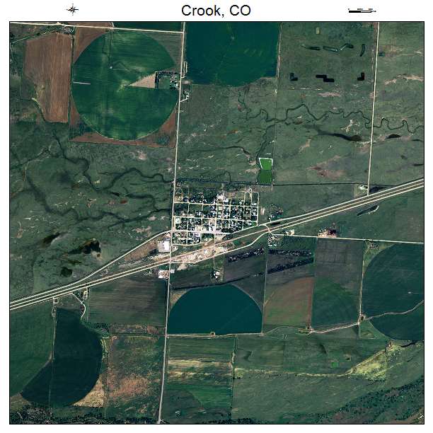 Crook, CO air photo map