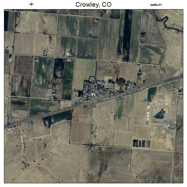 Crowley, CO air photo map