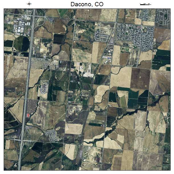 Dacono, CO air photo map
