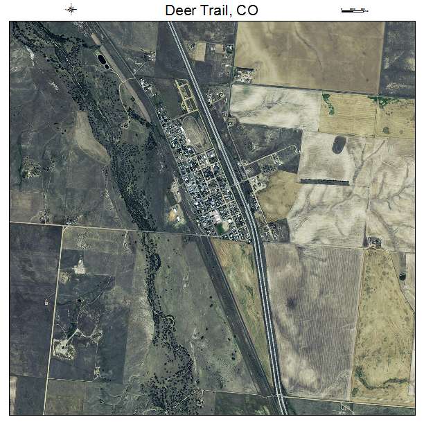 Deer Trail, CO air photo map