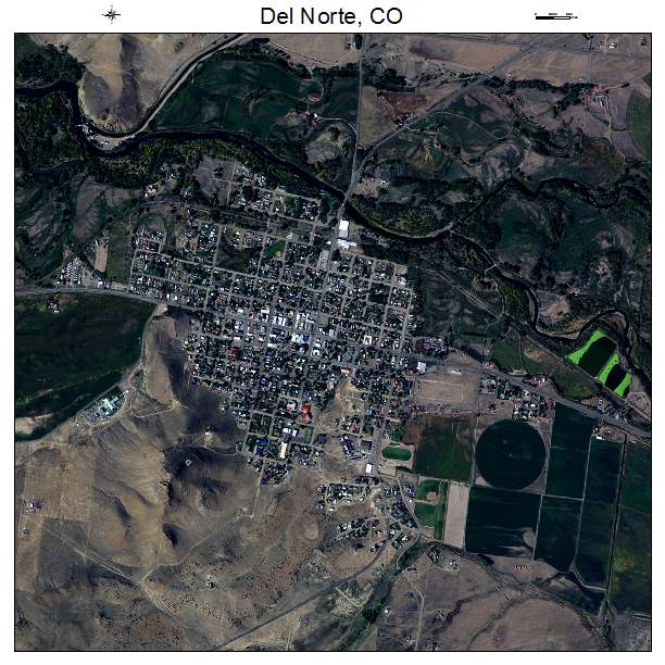 Del Norte, CO air photo map