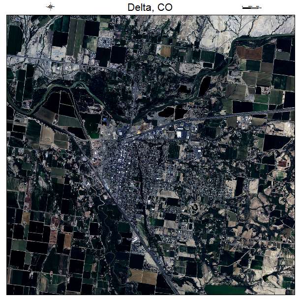 Delta, CO air photo map