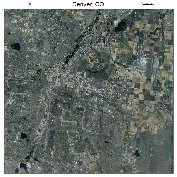 Denver, CO air photo map