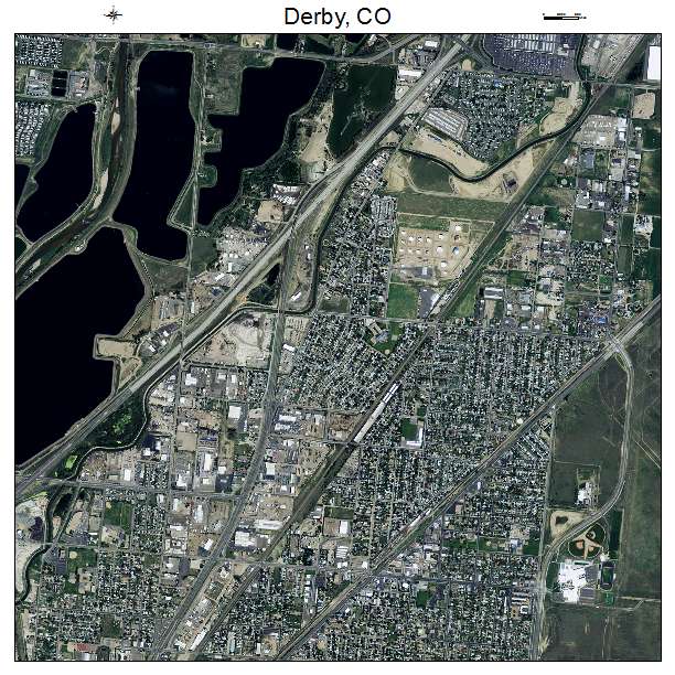 Derby, CO air photo map