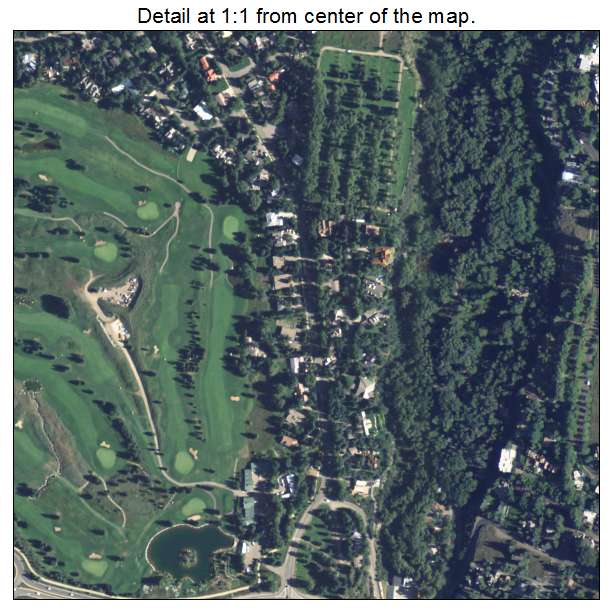 Aspen, Colorado aerial imagery detail