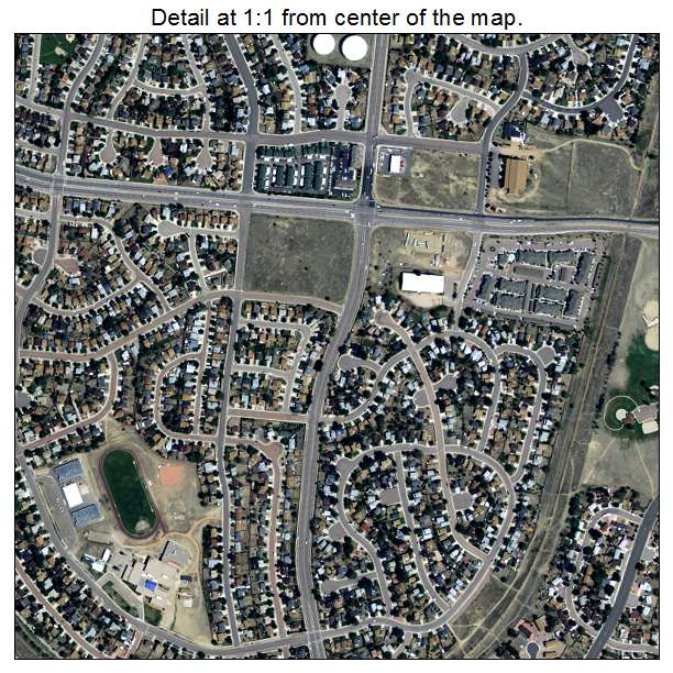 Cimarron Hills, Colorado aerial imagery detail