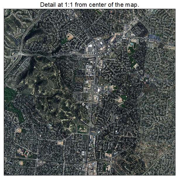 Colorado Springs, Colorado aerial imagery detail