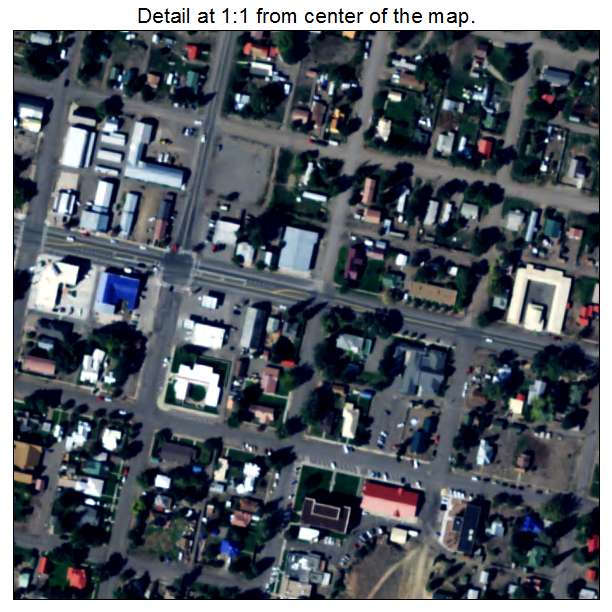 Del Norte, Colorado aerial imagery detail