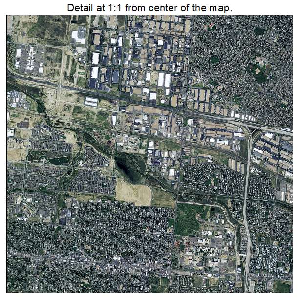 Denver, Colorado aerial imagery detail