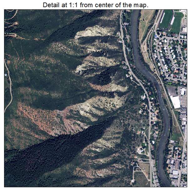 Glenwood Springs, Colorado aerial imagery detail