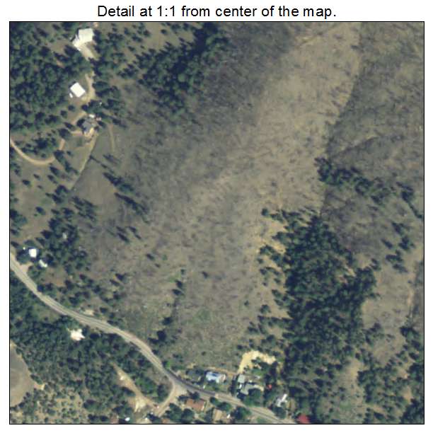 Jamestown, Colorado aerial imagery detail