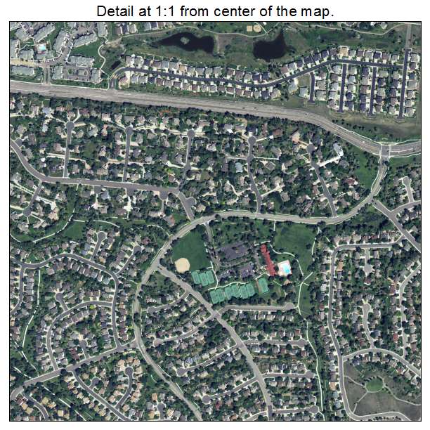 Ken Caryl, Colorado aerial imagery detail