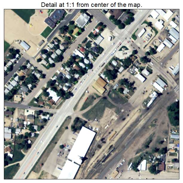 La Salle, Colorado aerial imagery detail
