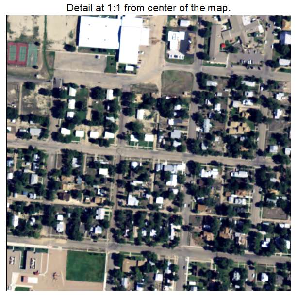 Las Animas, Colorado aerial imagery detail