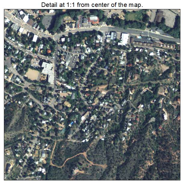 Manitou Springs, Colorado aerial imagery detail