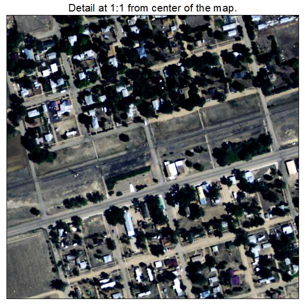 Olney Springs, Colorado aerial imagery detail