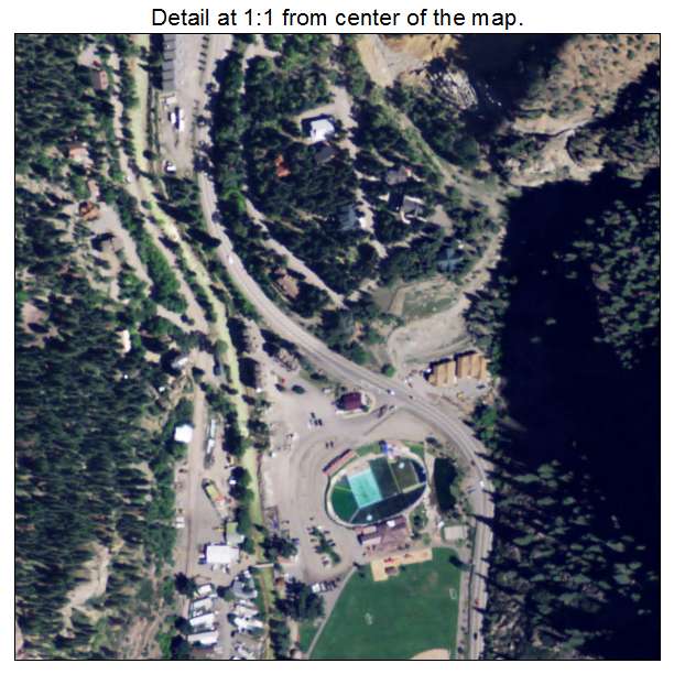 Ouray, Colorado aerial imagery detail