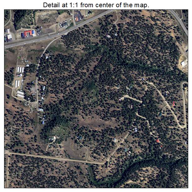 Pagosa Springs, Colorado aerial imagery detail