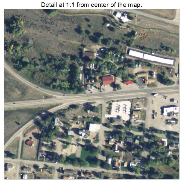 Poncha Springs, Colorado aerial imagery detail