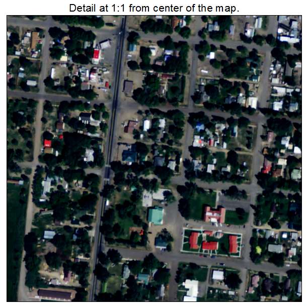 Saguache, Colorado aerial imagery detail