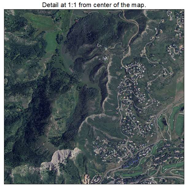 Snowmass Village, Colorado aerial imagery detail