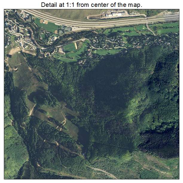 Vail, Colorado aerial imagery detail