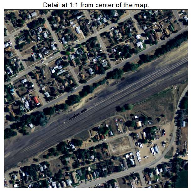 Walsenburg, Colorado aerial imagery detail