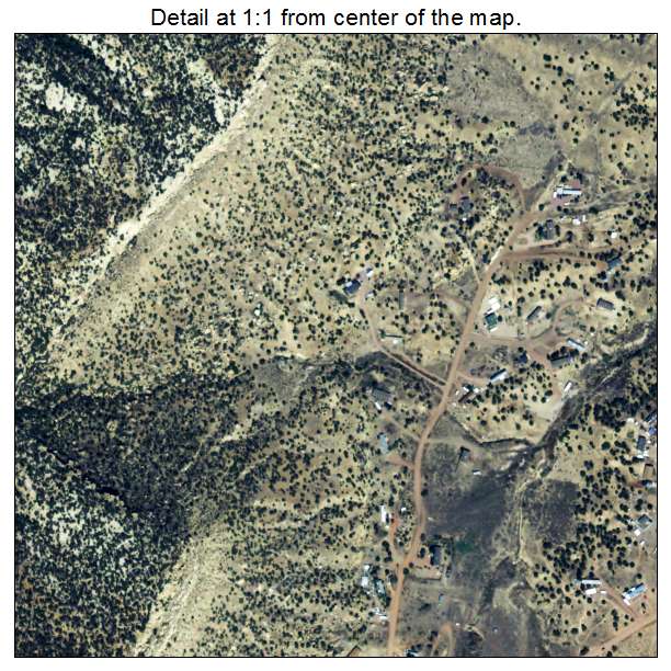 Williamsburg, Colorado aerial imagery detail