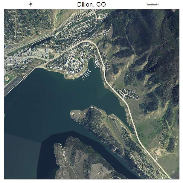 Dillon, CO air photo map
