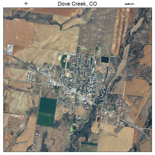 Dove Creek, CO air photo map