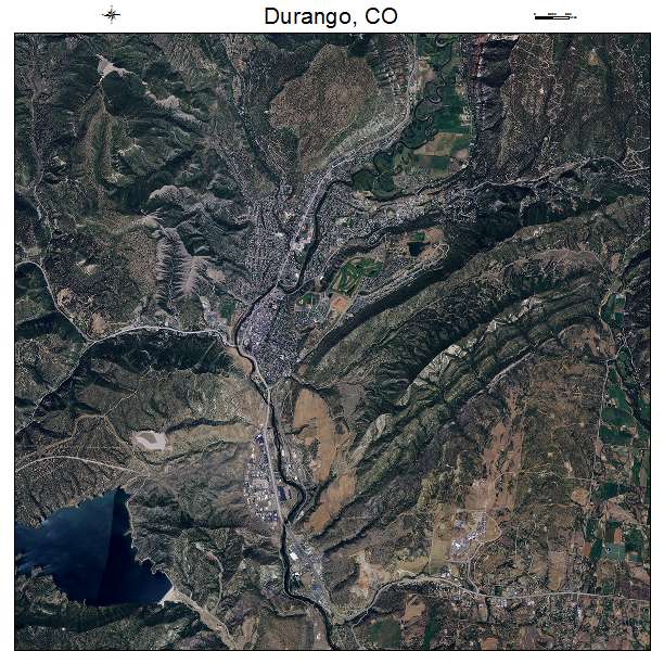 Durango, CO air photo map