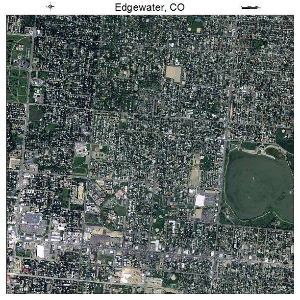 Edgewater, CO air photo map
