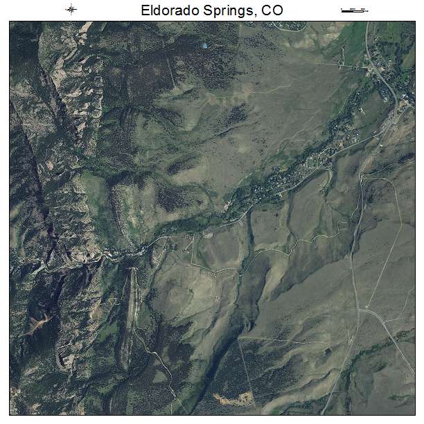 Eldorado Springs, CO air photo map