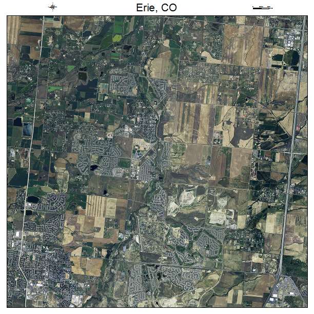 Erie, CO air photo map