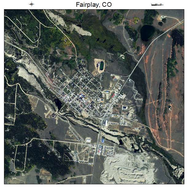 Fairplay, CO air photo map